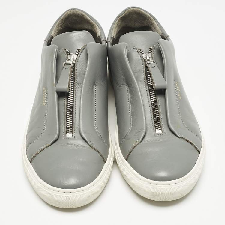 Pre Owned Axel Arigato Grey Leather Clean 90 Low Top Sneakers Size 43