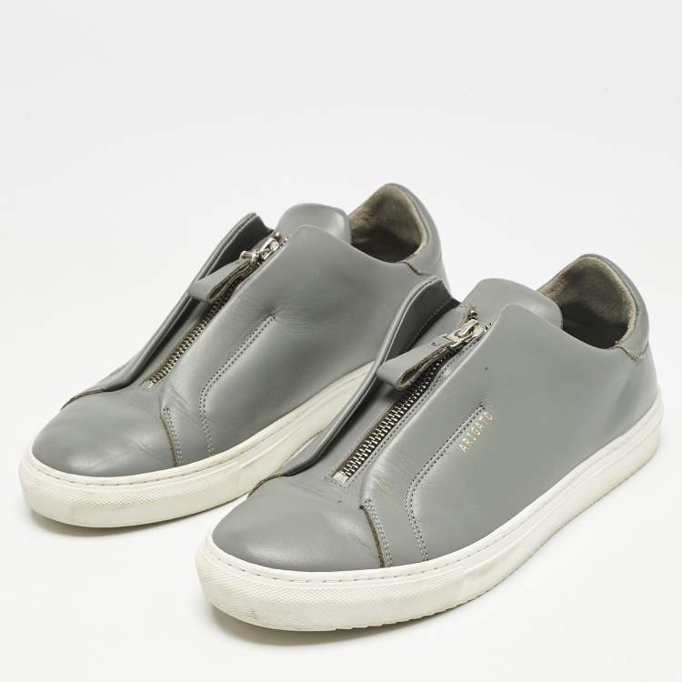 Pre Owned Axel Arigato Grey Leather Clean 90 Low Top Sneakers Size 43