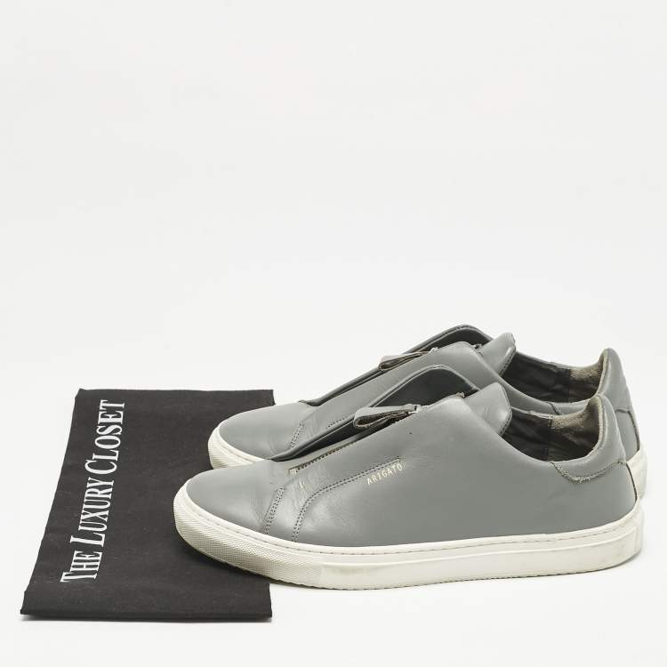 Pre Owned Axel Arigato Grey Leather Clean 90 Low Top Sneakers Size 43