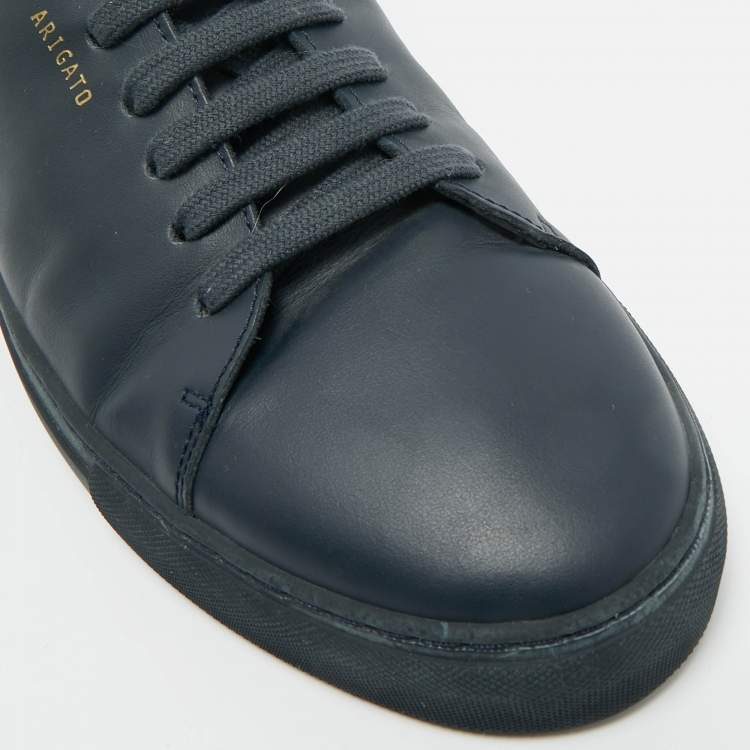 Pre Owned Axel Arigato Navy Blue Leather Low Top Sneakers Size 47