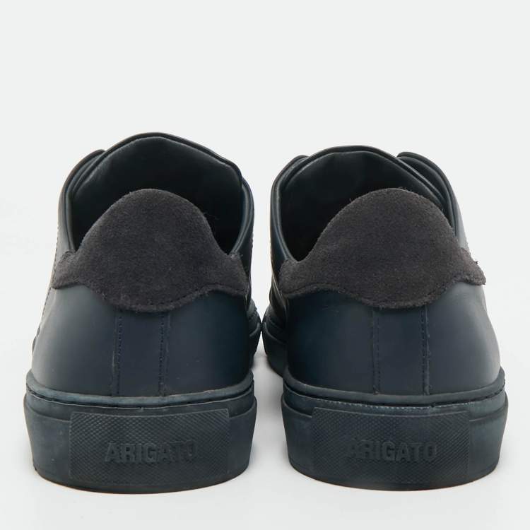 Pre Owned Axel Arigato Navy Blue Leather Low Top Sneakers Size 47