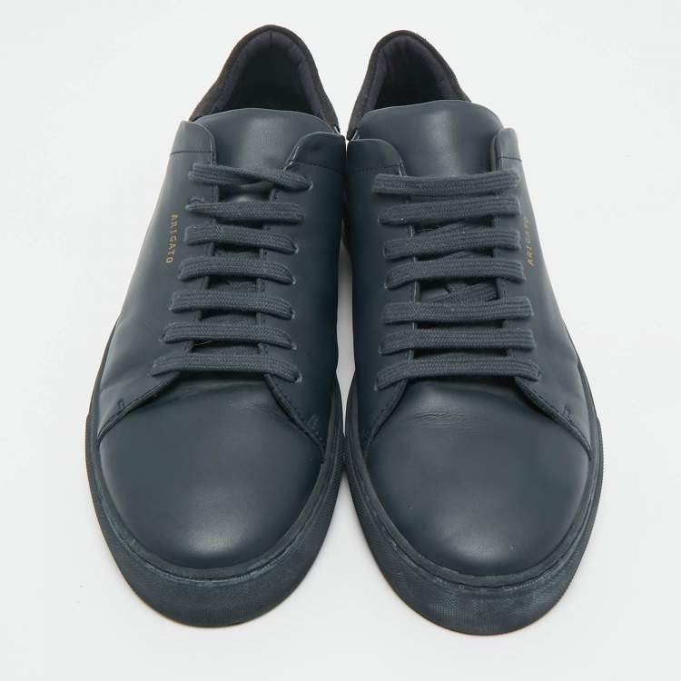 Pre Owned Axel Arigato Navy Blue Leather Low Top Sneakers Size 47