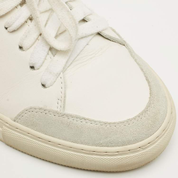 Pre Owned Axel Arigato White/Red Leather Clean 90 Lace Up Sneakers Size 40