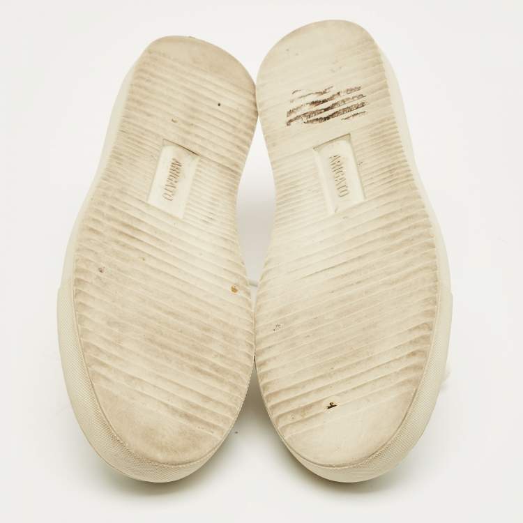 Pre Owned Axel Arigato White/Red Leather Clean 90 Lace Up Sneakers Size 40