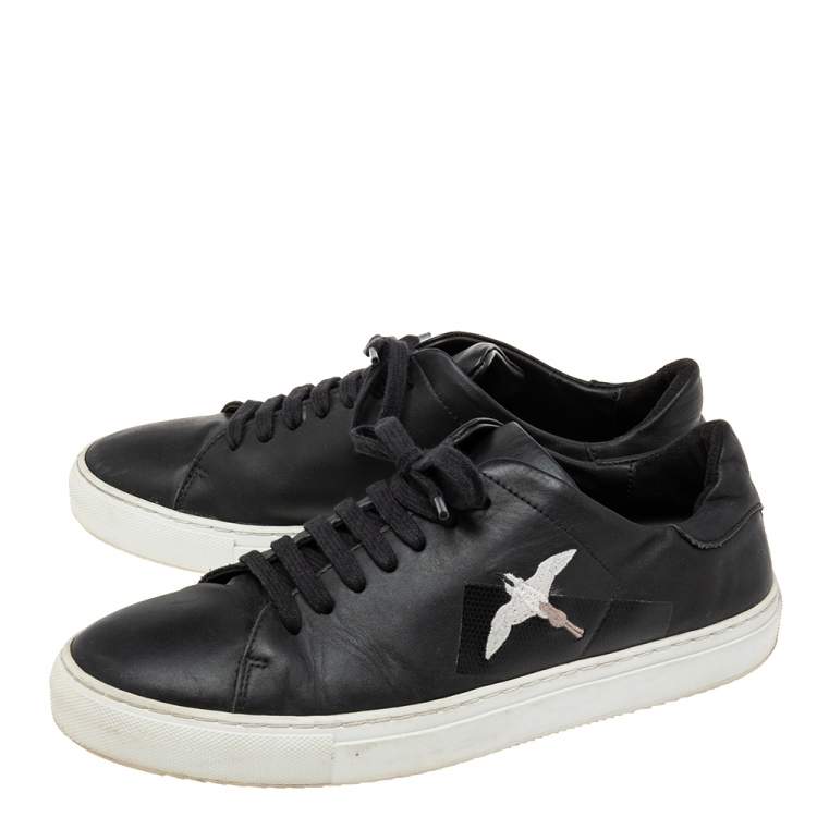 Pre Owned Axel Arigato Black Leather Lace Up Sneakers Size 42