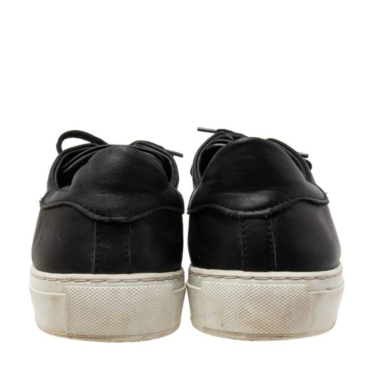 Pre Owned Axel Arigato Black Leather Lace Up Sneakers Size 42