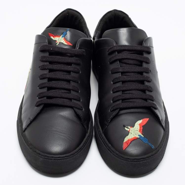 Pre Owned Axel Arigato Black Leather Clean 90 Bee Bird Low Top Sneakers Size 44