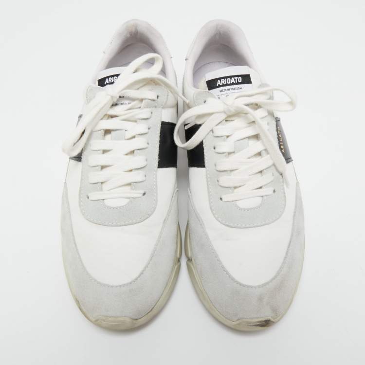 Pre Owned Axel Arigato Tricolor Suede, Canvas and Leather Low Top Sneakers Size 44