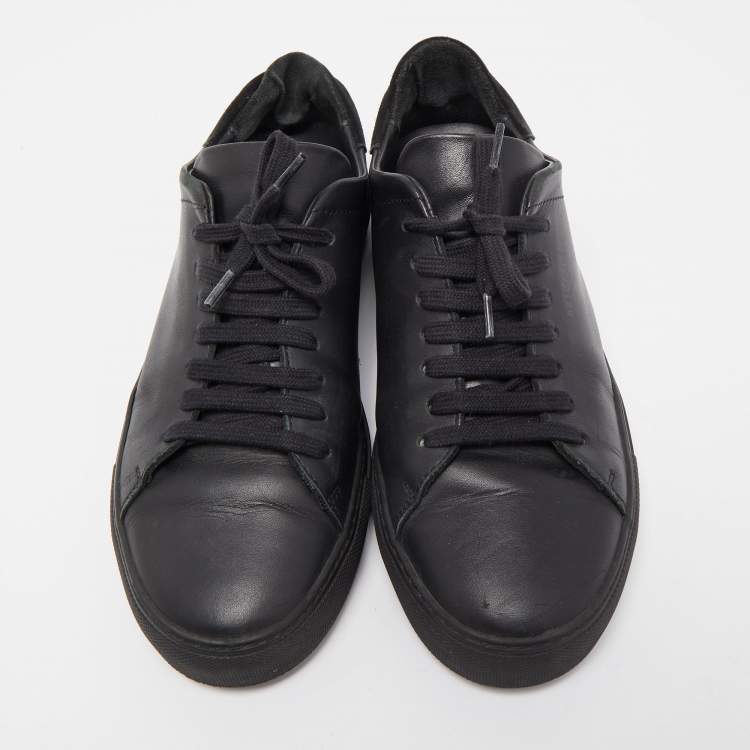 Pre Owned Axel Arigato Black Leather Clean Low Top Sneakers Size 41