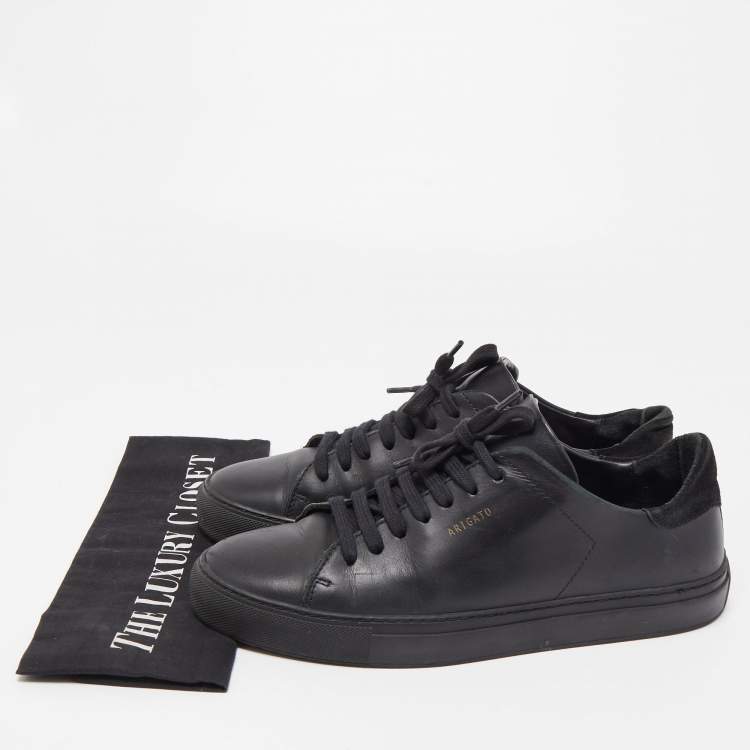 Pre Owned Axel Arigato Black Leather Clean Low Top Sneakers Size 41