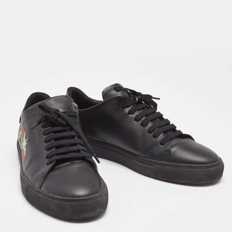 Pre Owned Axel Arigato Black Leather Clean Bird Low Top Sneakers Size 46