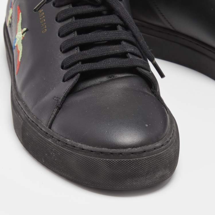 Pre Owned Axel Arigato Black Leather Clean Bird Low Top Sneakers Size 46
