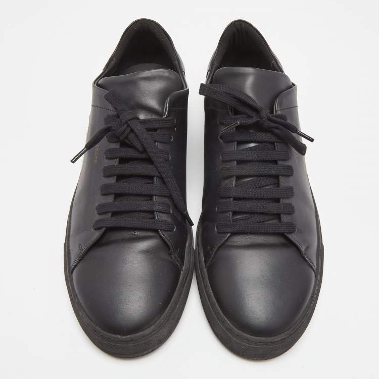 Pre Owned Axel Arigato Black Leather Clean Bird Low Top Sneakers Size 46