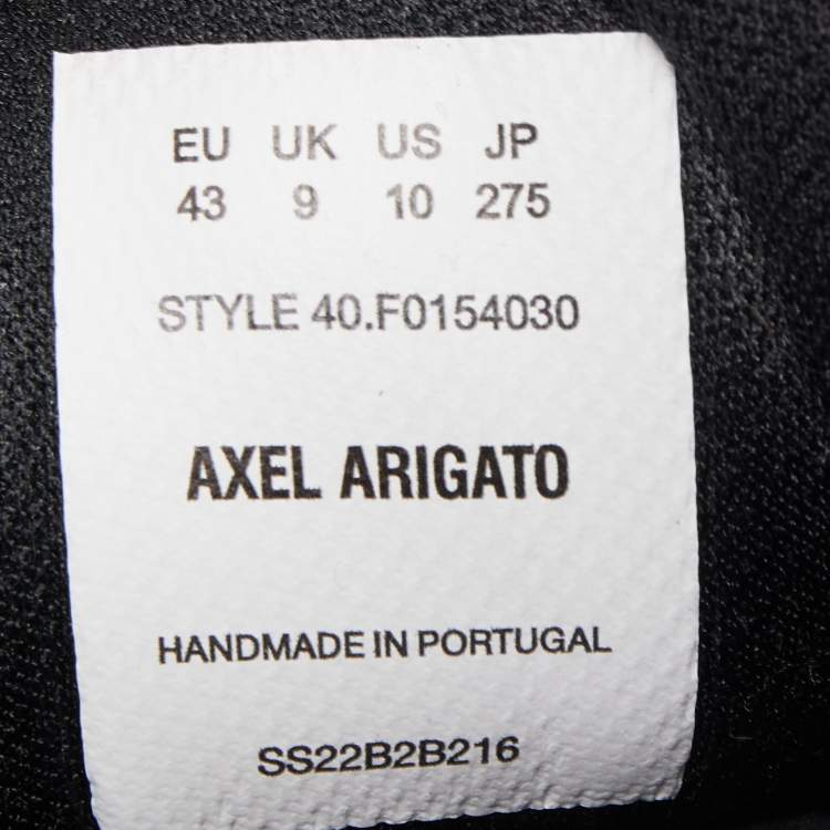 Pre Owned Axel Arigato Grey/Black Micro Mesh and Leather Marathon R Trail Low Top sneakers Size 43