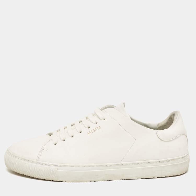 Axel Arigato White Leather Low Top Sneakers Size 43 Axel Arigato The Luxury Closet