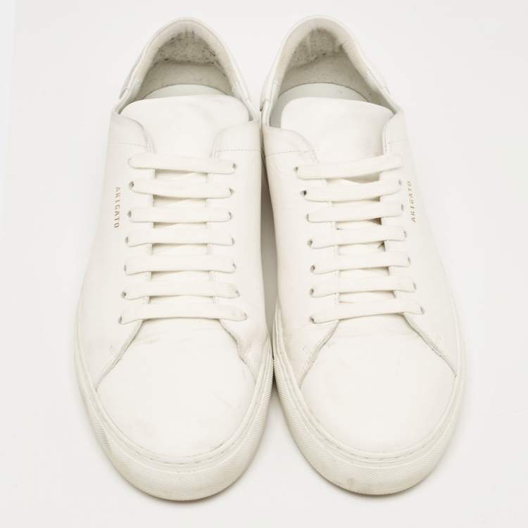 Pre Owned Axel Arigato White Leather Low Top Sneakers Size 43