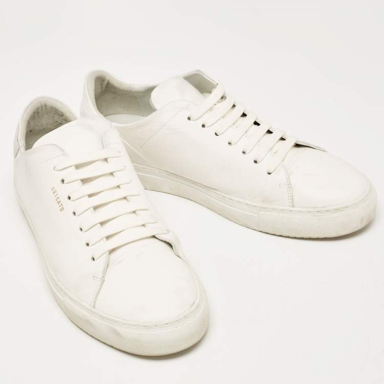 Pre Owned Axel Arigato White Leather Low Top Sneakers Size 43