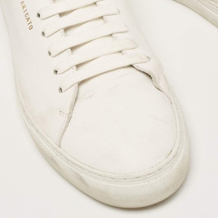 Pre Owned Axel Arigato White Leather Low Top Sneakers Size 43