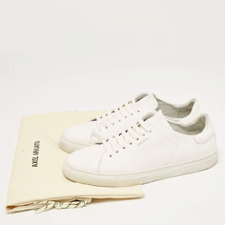 Pre Owned Axel Arigato White Leather Low Top Sneakers Size 43
