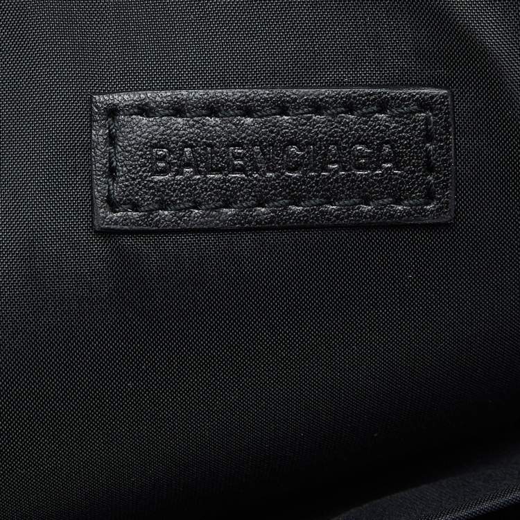 Pre Owned Balenciaga Blue Quilted Nylon Explorer Laptop Case