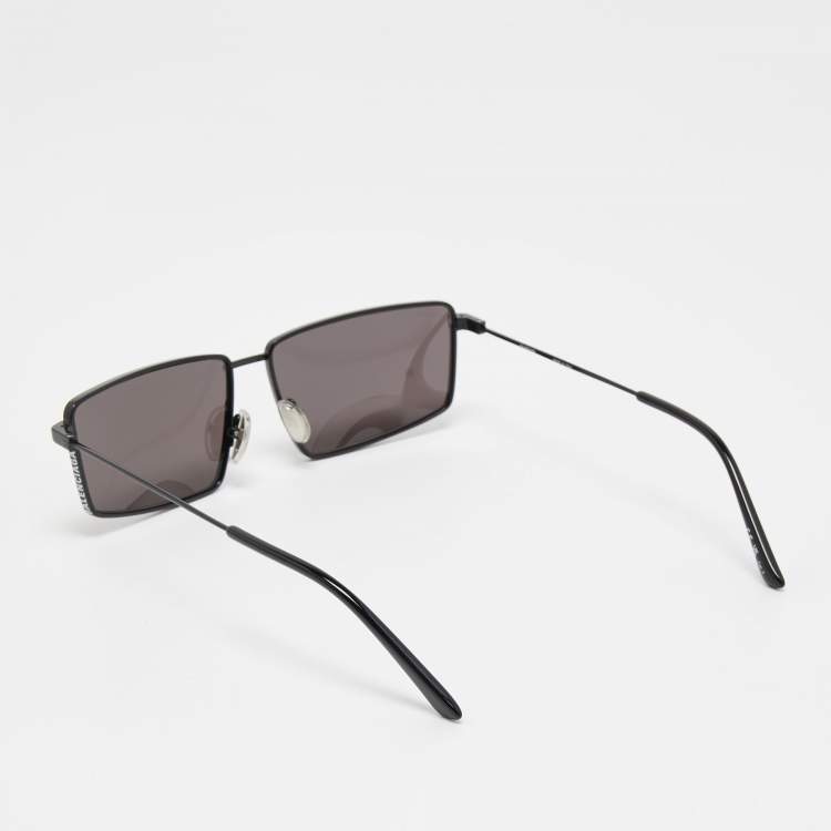 Pre Owned Balenciaga Black BB0195S Rectangular Sunglasses