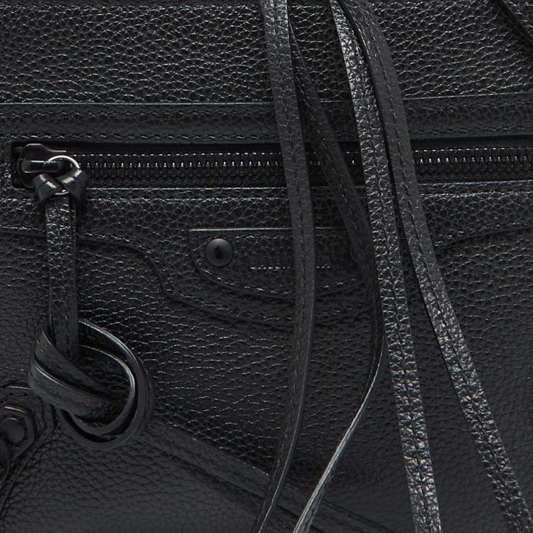 Pre Owned Balenciaga Black Leather Neo Classic Clutch