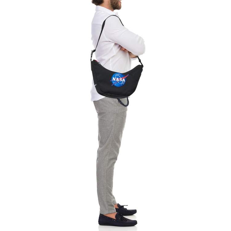 Pre Owned Balenciaga Black Fabric NASA Space Waist Bag