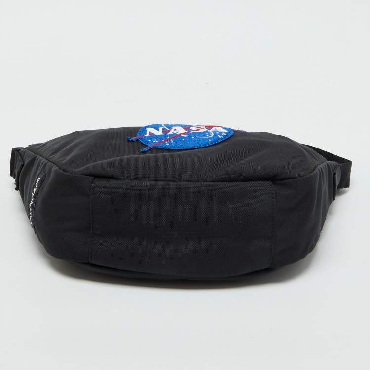 Pre Owned Balenciaga Black Fabric NASA Space Waist Bag