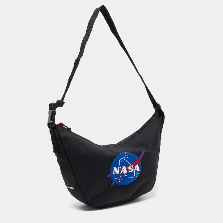 Pre Owned Balenciaga Black Fabric NASA Space Waist Bag