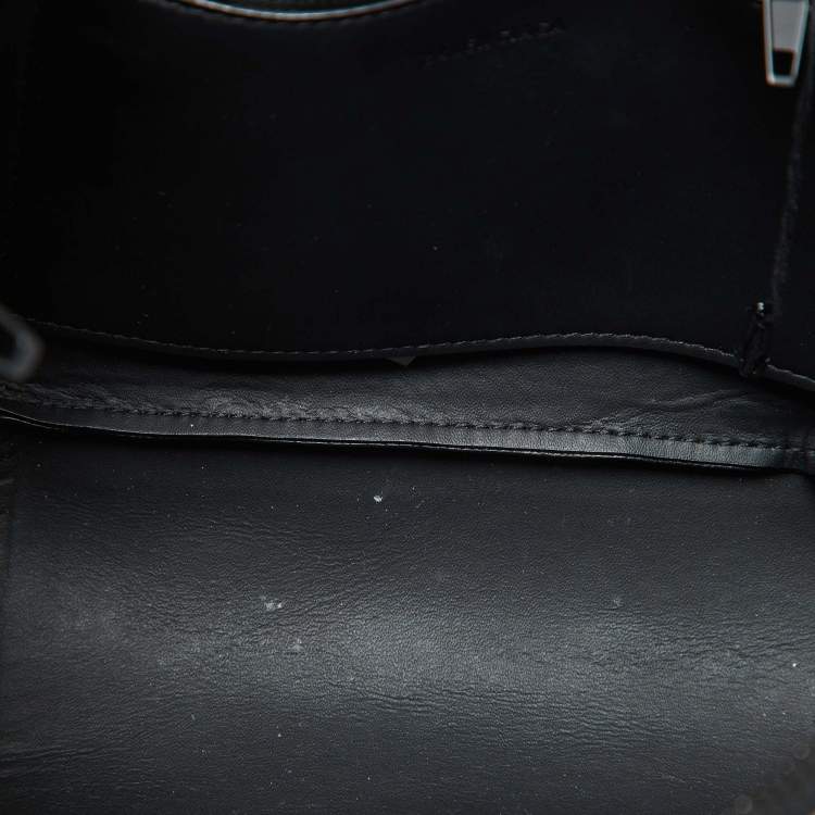 Pre Owned Balenciaga Black Leather Hourglass XL Belt Pack Bag