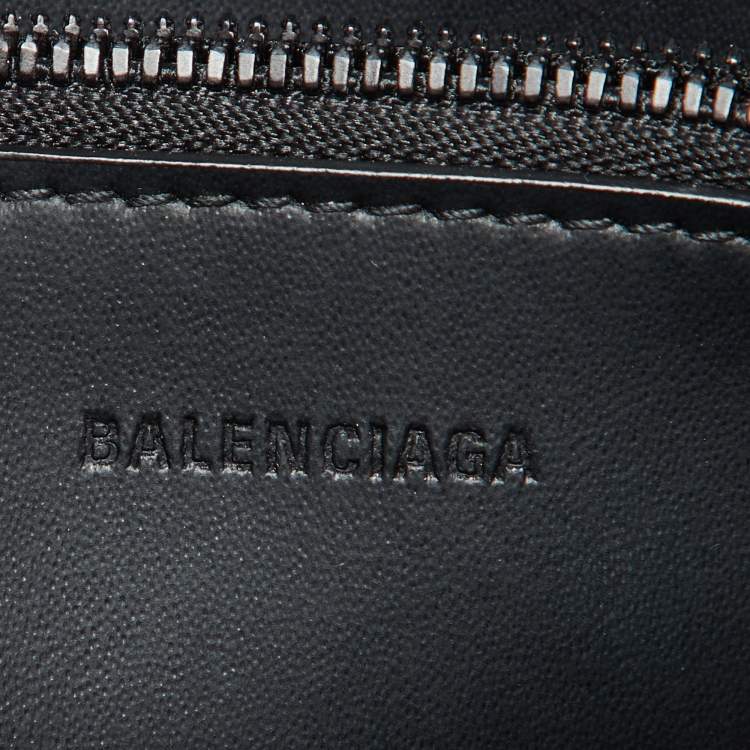Pre Owned Balenciaga Black Leather Hourglass XL Belt Pack Bag