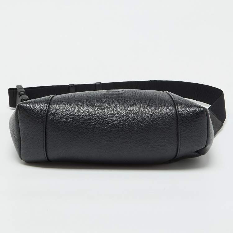 Pre Owned Balenciaga Black Leather Hourglass XL Belt Pack Bag