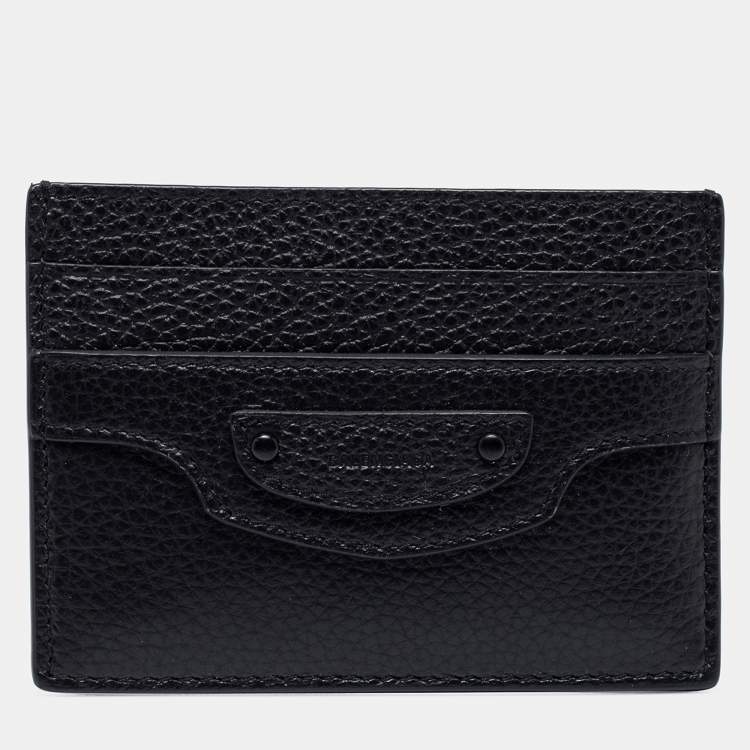 Pre Owned Balenciaga Black Leather Neo Classic Card Holder