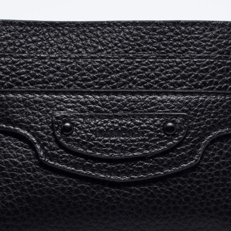 Pre Owned Balenciaga Black Leather Neo Classic Card Holder