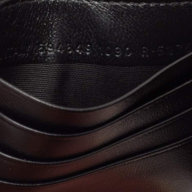 Pre Owned Balenciaga Black/Grey Leather Logo Bifold Wallet