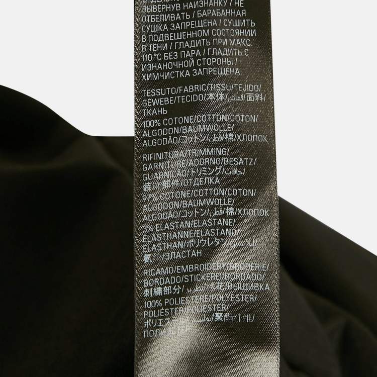 Pre Owned Balenciaga Black Flip Logo Embroidered Cotton Oversized T-Shirt M