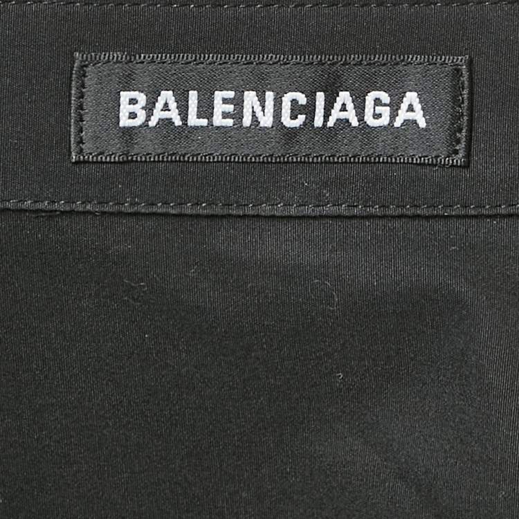 Pre Owned Balenciaga Black Cotton Long Sleeve Shirt M