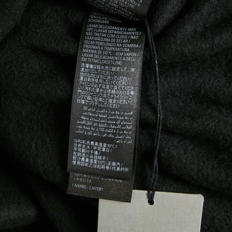 Pre Owned Balenciaga Unisex Black Unity Embroidered Faux Fleece Sweatshirt XXS