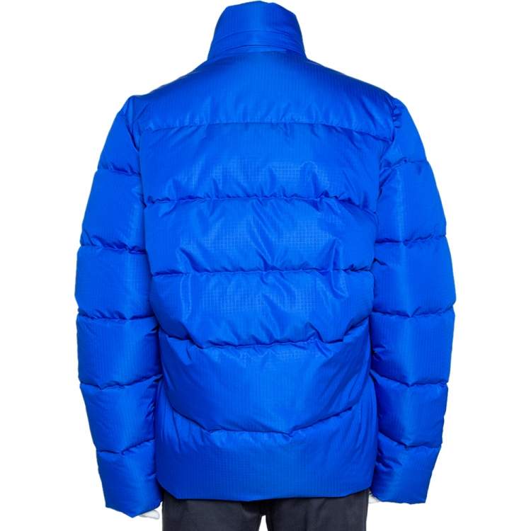 Pre Owned Balenciaga Bright Blue Synthetic Puffer Jacket S 