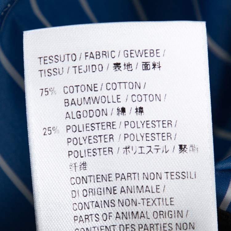 Pre Owned Balenciaga Blue Cotton Logo Print Oversized Cocoon  Shirt S