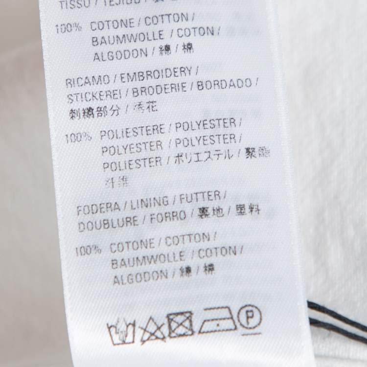 مملوكة مسبقًا Balenciaga White Denim Logo Embroidered Trucker Jacket M