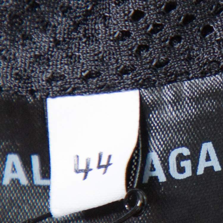 Pre Owned Balenciaga Blue Synthetic Logo Embroidered Oversized Wind Breaker Hoodie XS