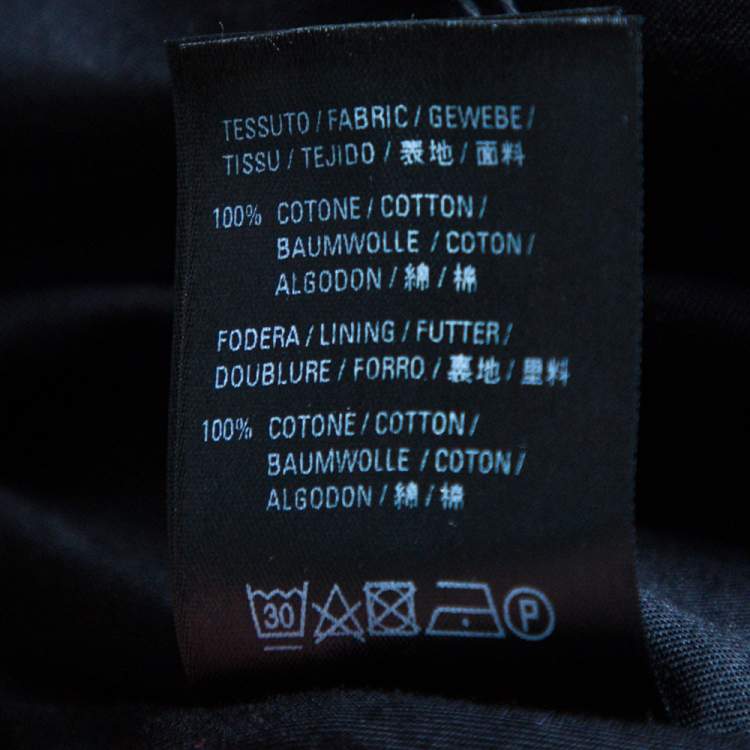 Pre Owned Balenciaga Black Cotton Graphic Logo Printed Jacket M