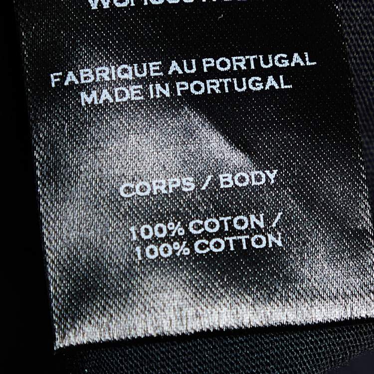 Pre Owned Balmain Black Cotton Glossy Logo Print Crewneck T-Shirt XL