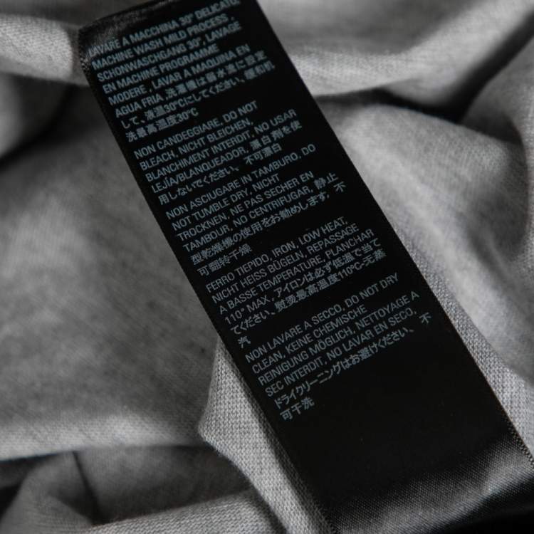 Pre Owned Balenciaga Grey Cotton Logo Embroidered Oversized T-Shirt S