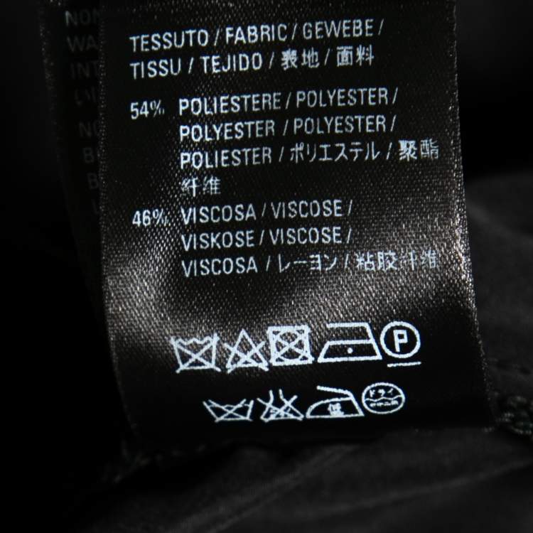 Pre Owned Balenciaga Black Synthetic Zip Paneled Sweatpants M