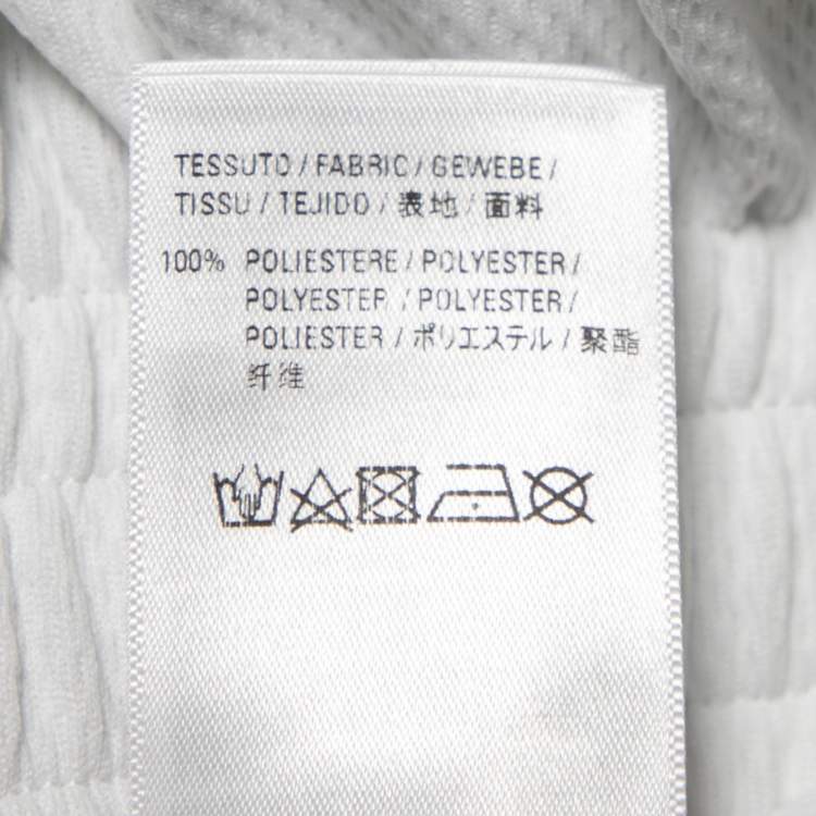Pre Owned Balenciaga White Printed Logo Printed Stretch Knit Shorts XS