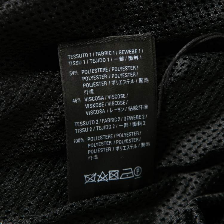 Pre Owned Balenciaga Black Synthetic Logo Embroidered Running Shorts M