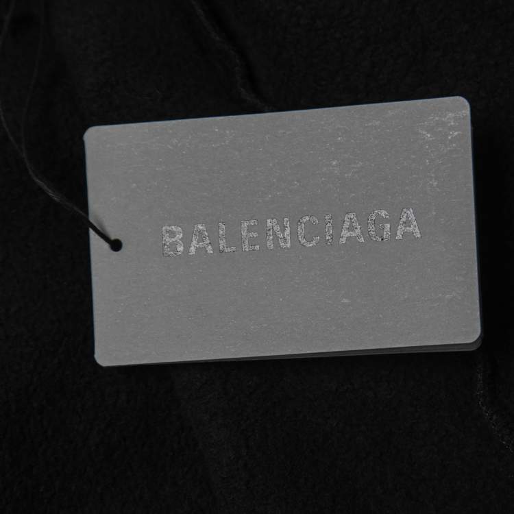 Pre Owned Balenciaga Black Cotton Speed Hunters Print Hoodie M