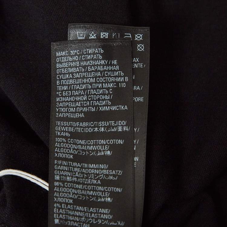 Pre Owned Balenciaga X Adidas Black Cotton 3-Stripes Oversized T-Shirt M